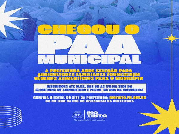 A Prefeitura de Rio Tinto lança o PAAM